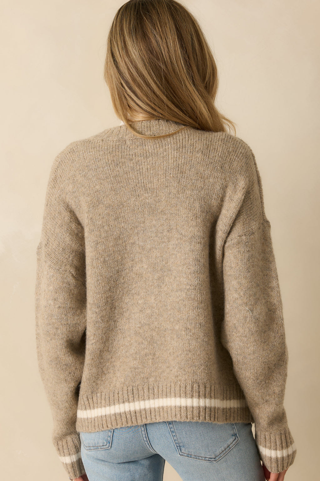 Off the Slopes Taupe Après Knit Pullover Sweater