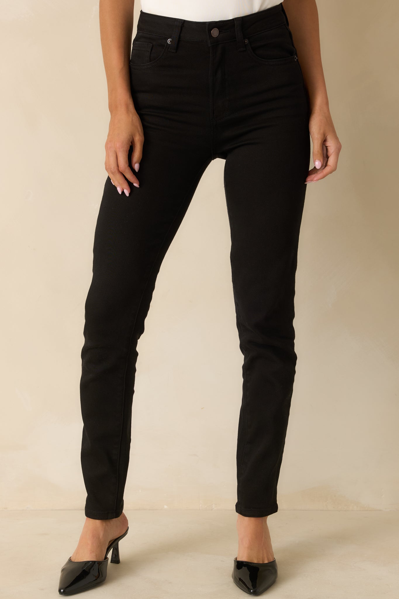The Edge of It Black Stretch High Waist Jeans