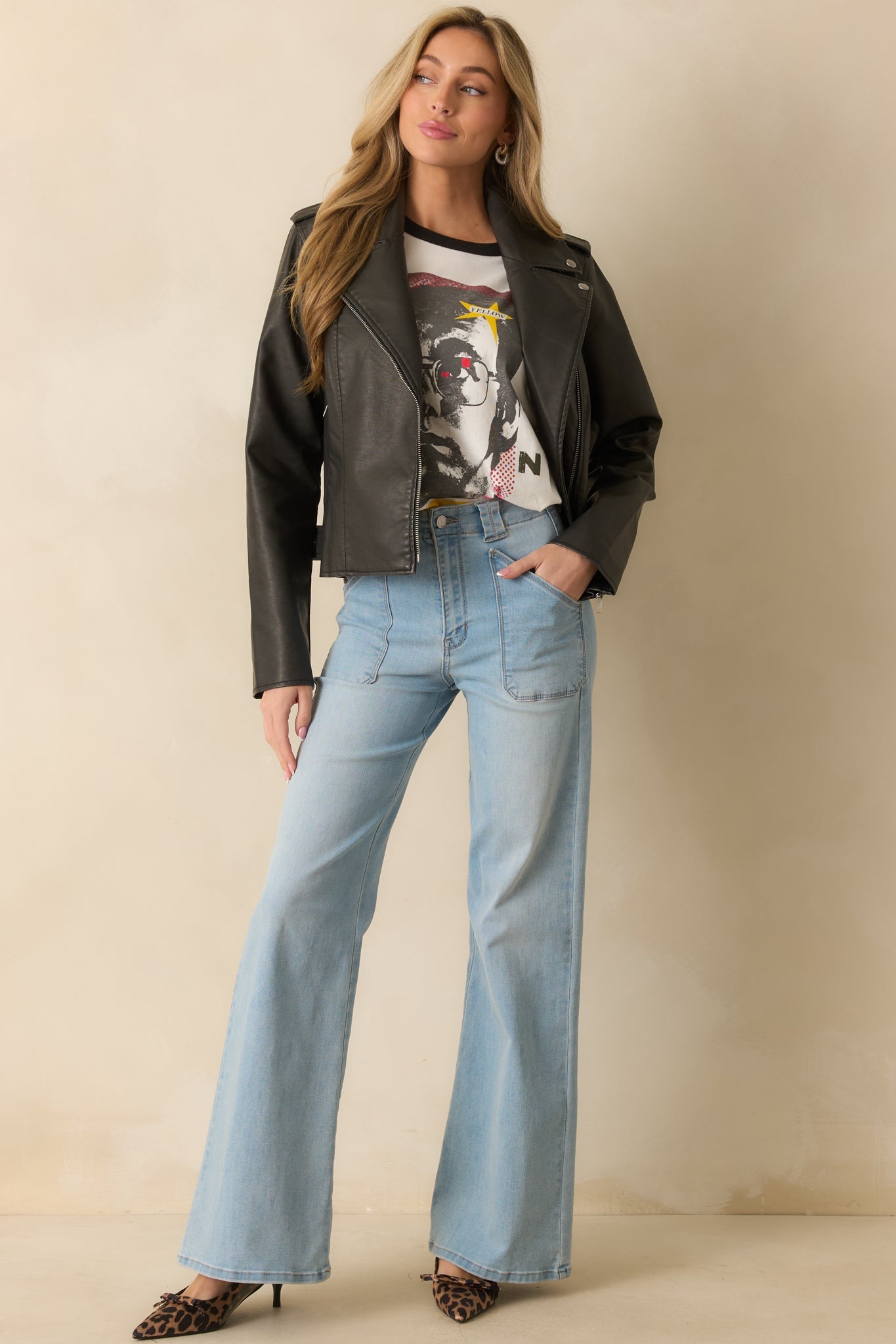 Elton John White Cotton 1973 Tour Ringer Tee