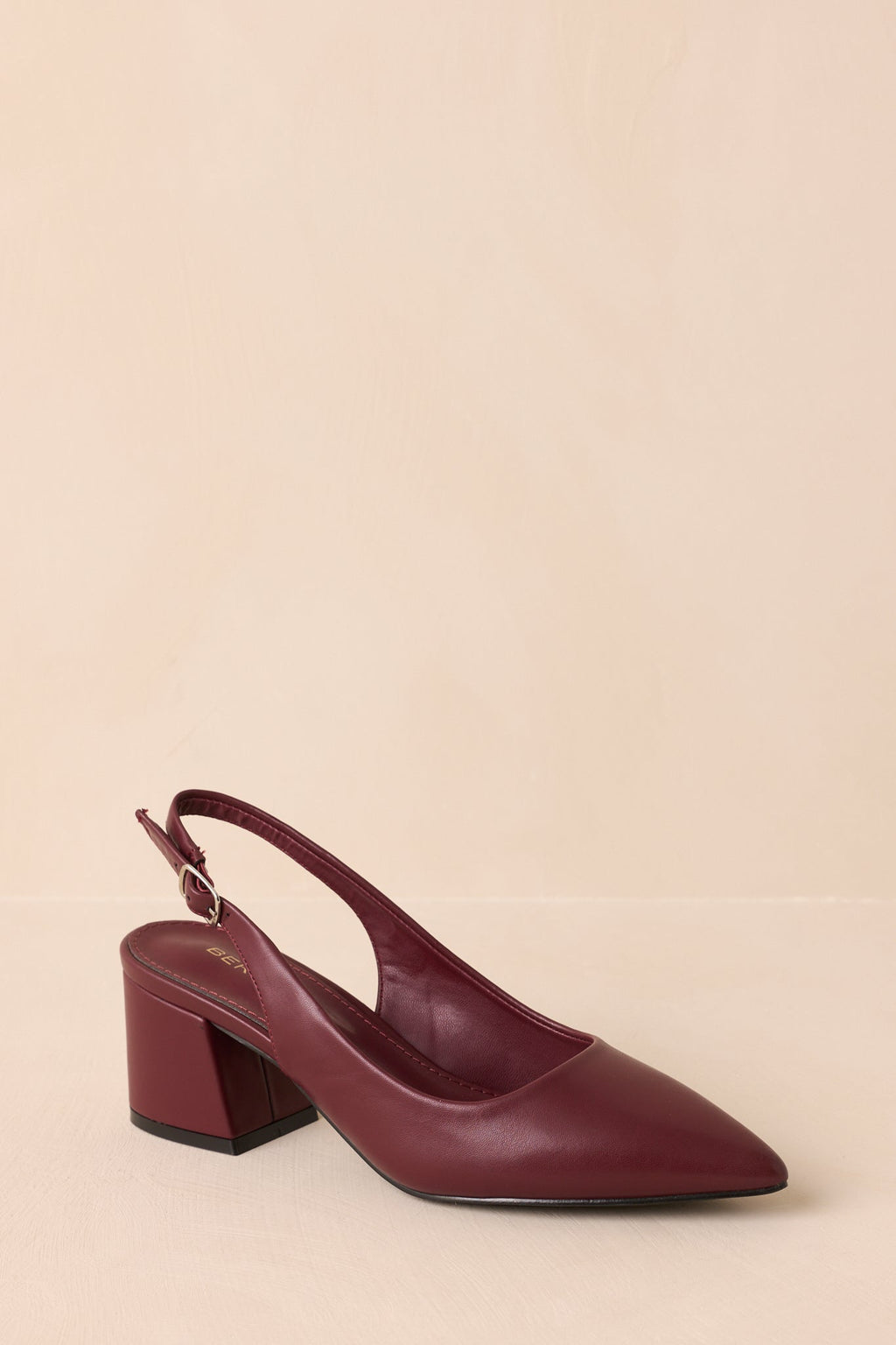 Life In A Flash Wine Red Sling Back Heels