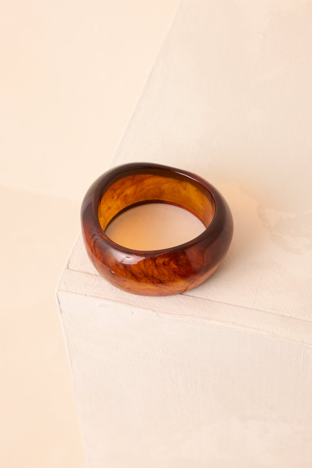 Something She Noticed Brown Tortoise Shell Bangle Bracelet
