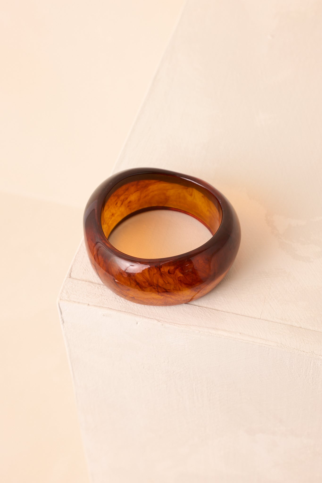 Something She Noticed Brown Tortoise Shell Bangle Bracelet